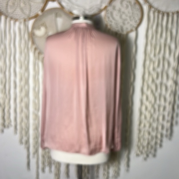 Zadig & Voltaire Pink Tink Satin Long Sleeve Blouse Size Small - Picture 6 of 13